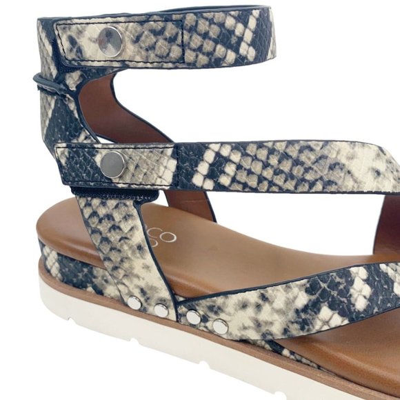 Franco Sarto Snake Print Sandals - Picture 5 of 7